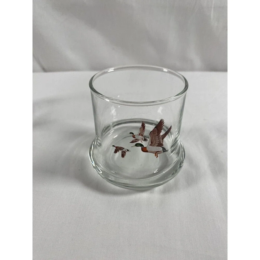 Lot of 3 Vintage 1981 Avon Chesapeake Mallard Duck Whiskey Bar Glass